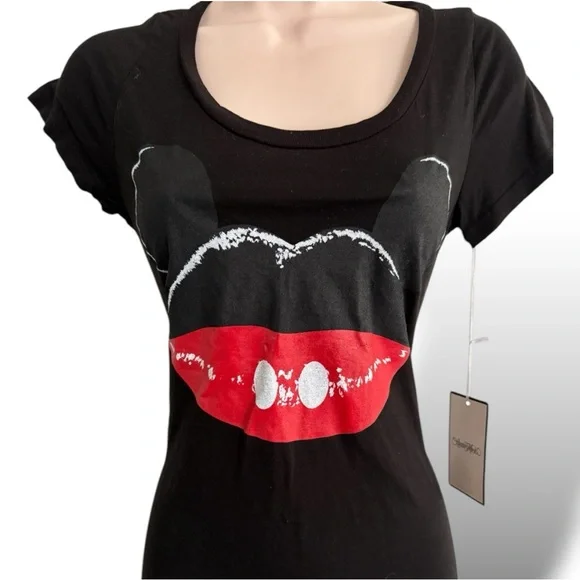 Lauren Moshi Black Maxi Dress with Pink Lips - Picture 2 of 10